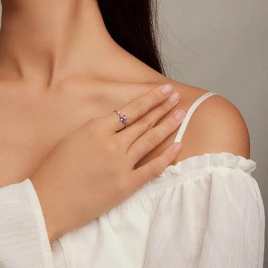 Anillo Flor Plata 925