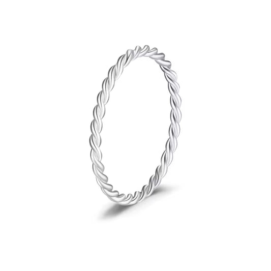 Anillo Trenzado Fino en Plata 925