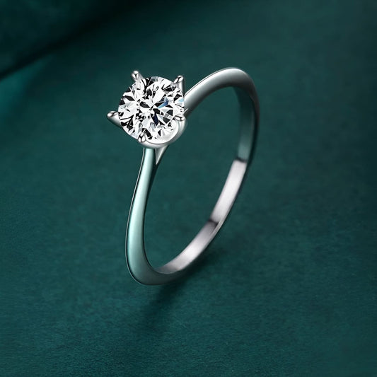 Anillo Solitario Clásico en Plata 925 6mm